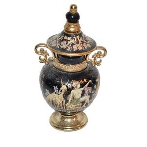 Vtg‎ Venus Series Perfume Bottle Pallini Attiki Greece Black & Gold